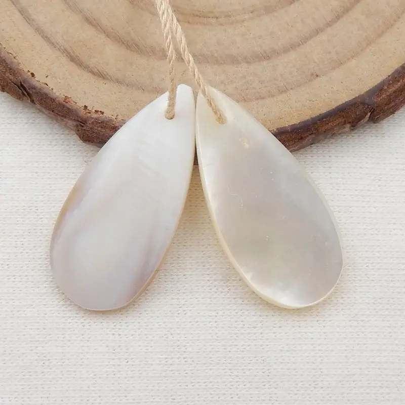 

Semiprecious Stone Shell Fashion Jewelry For Women Earrings Accessories,27x13x3mm,3g