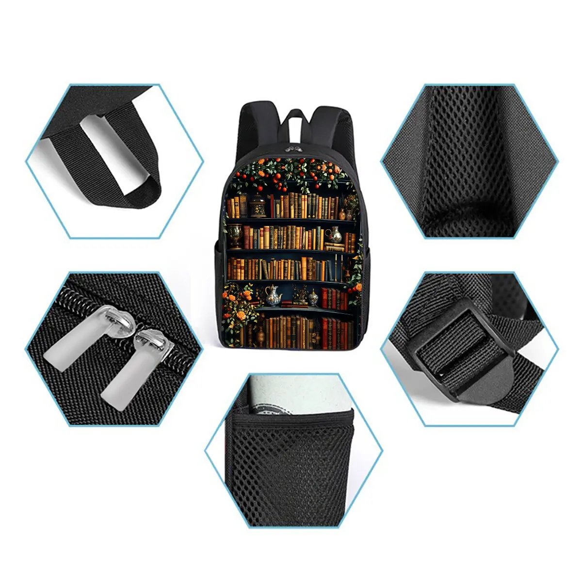 حقيبة ظهر بطبقة واحدة مطبوعة على رف كتب بسيط للأولاد والبنات، أفضل الهدايا، حقائب مدرسية كرتونية ثلاثية الأبعاد #5