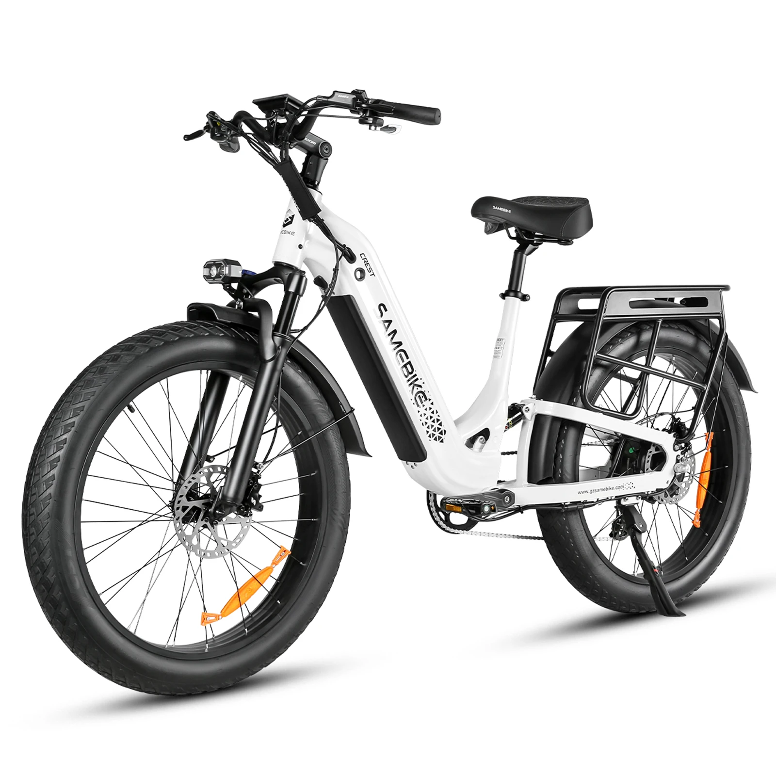 SAMEBIKE Crest All-Terrain Low-Cross Motocross Bike 1800W 26x4.0 Wide Tires 48V 20AH Removable Lithium Battery Dual Suspension for Adults