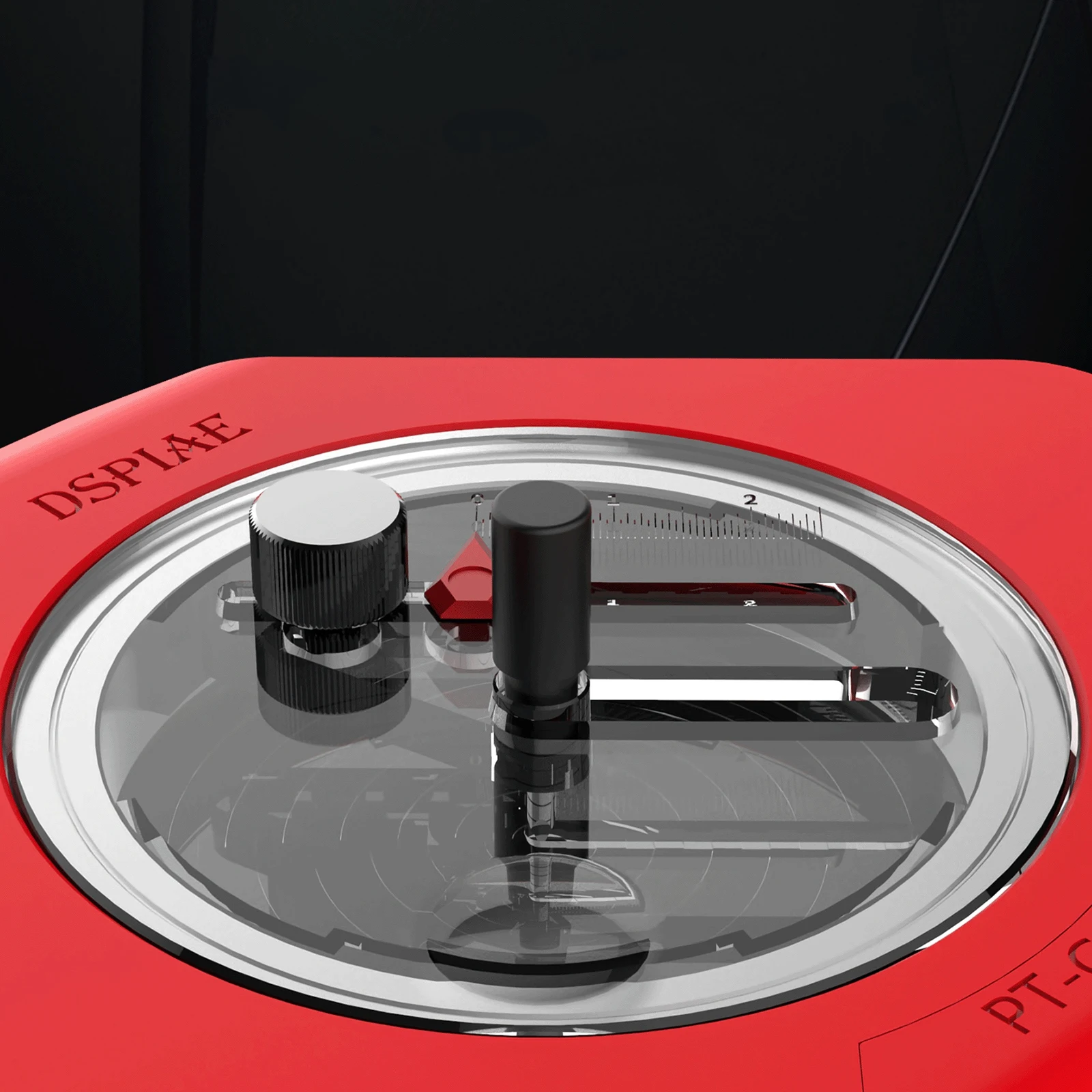 Imagem -04 - Cortador Circular Integral de Dspiae-pt-c Vermelho com Bocado do Corte do Tungstênio Almofada Antiderrapante pc Liga de Alumínio Abs 95.5*95.5*31 mm