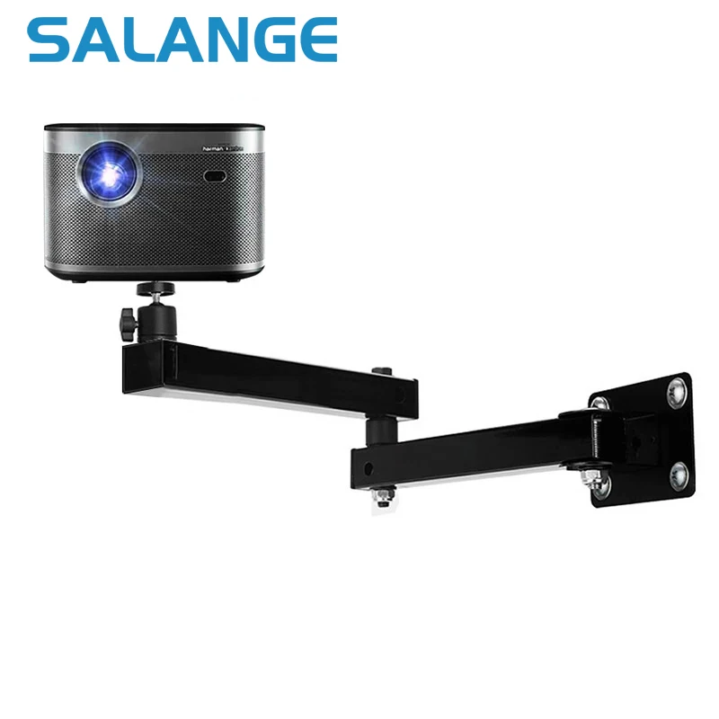 Salange Projector Ceiling Mount Bracket Multi-angle Adjustable Foldable Wall Support Aluminum Alloy Ceiling Projector Stand 2023