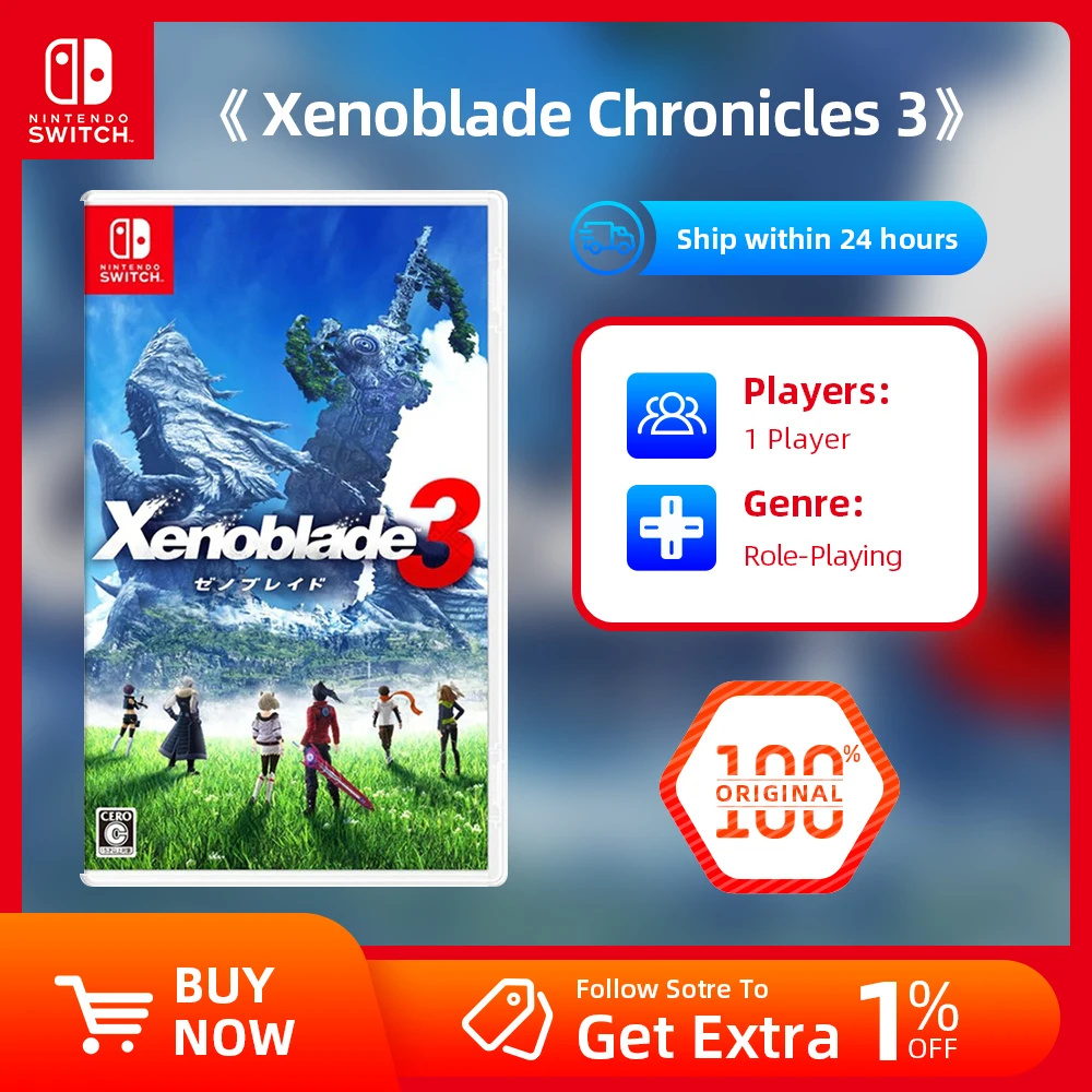 Nintendo Switch Game Deals - Xenoblade Chronicles 3 - Games Cartridge Physical Card Role-Playing