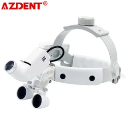 AZDENT Dental Surgical Medical Binocular Loupes LED Headlight Headband Optical Magnifier 3.5X Dentistry Equipment Tools