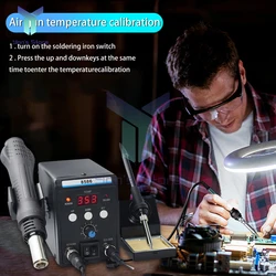 8586 LED Digital Soldering Station Hot Air Gun Rework Station Electric Soldering Iron For Phone PCB IC SMD BGA Welding 700W