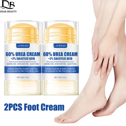 80g Ultra-hydrating 60% Urea Foot Cream For Softening Dry Cracked Feet Gentle Exfoliation Peeling Foot Care Moisturizing Cream