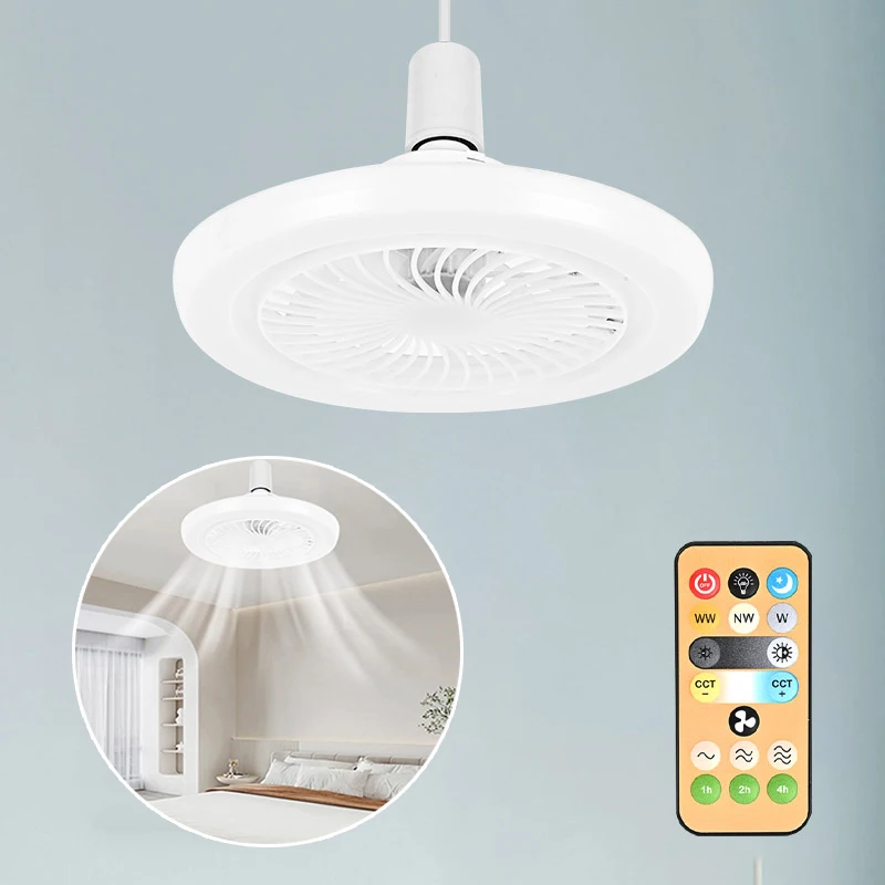 New ModernLEDCeiling Fans Light Remote Control Three Wind Speed Timing Function Three Colo Lights Bedroom Living Room Home Lamps