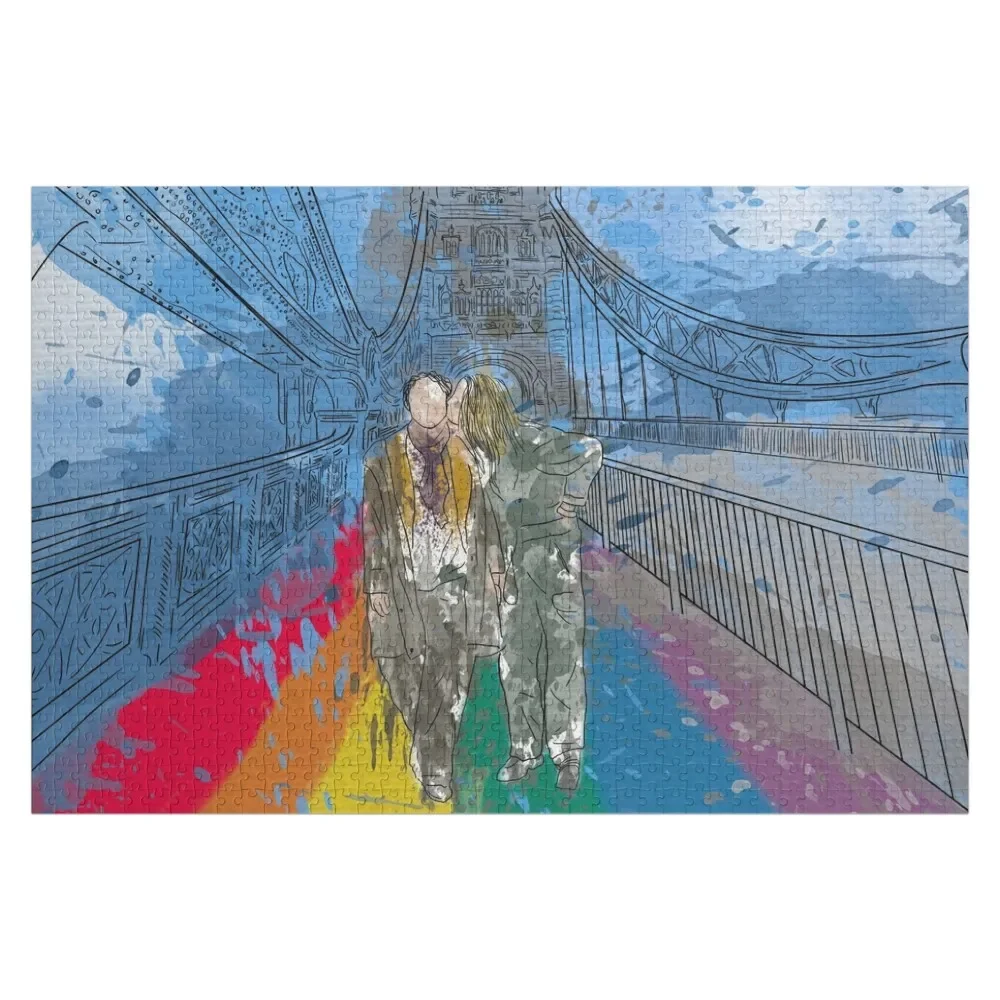 

Villanelle and Eve - End of Killing Eve Jigsaw Puzzle Personalised Name Baby Wooden Wood Adults Jigsaw Pieces Adults Puzzle