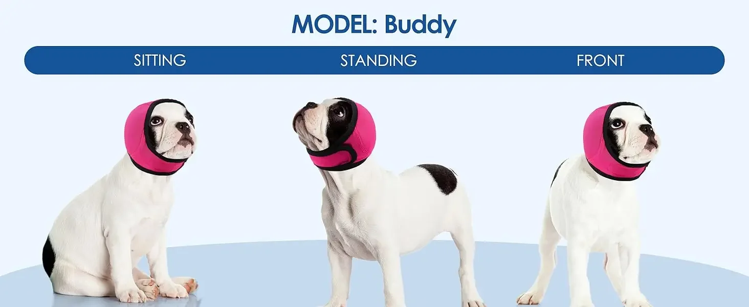 Hunde-Ohrenschützer zur Geräuschunterdrückung, Angstlinderung und Beruhigung beim Pflegen, Baden, Trocknen, Kopfschütteln-Verhindrung, Haustiersicherheit – Detail 3