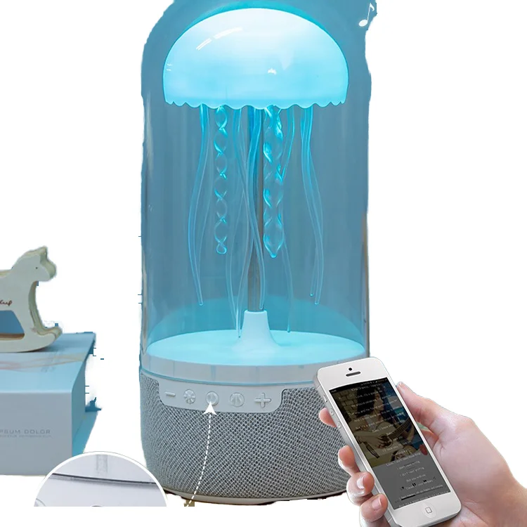 Colorful Light Jellyfish Swimming BT Speaker High Quality Family Night Light Heavy High-Low Frequencies Smart SpeakersSourcing