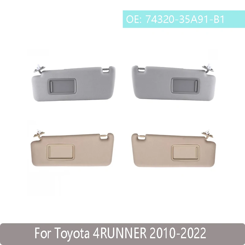 

Car Sunshield Sunvisor With Mirror Interior Sun Visor Gray For Toyota 4RUNNER 2010-2022 74320-35A91-B1