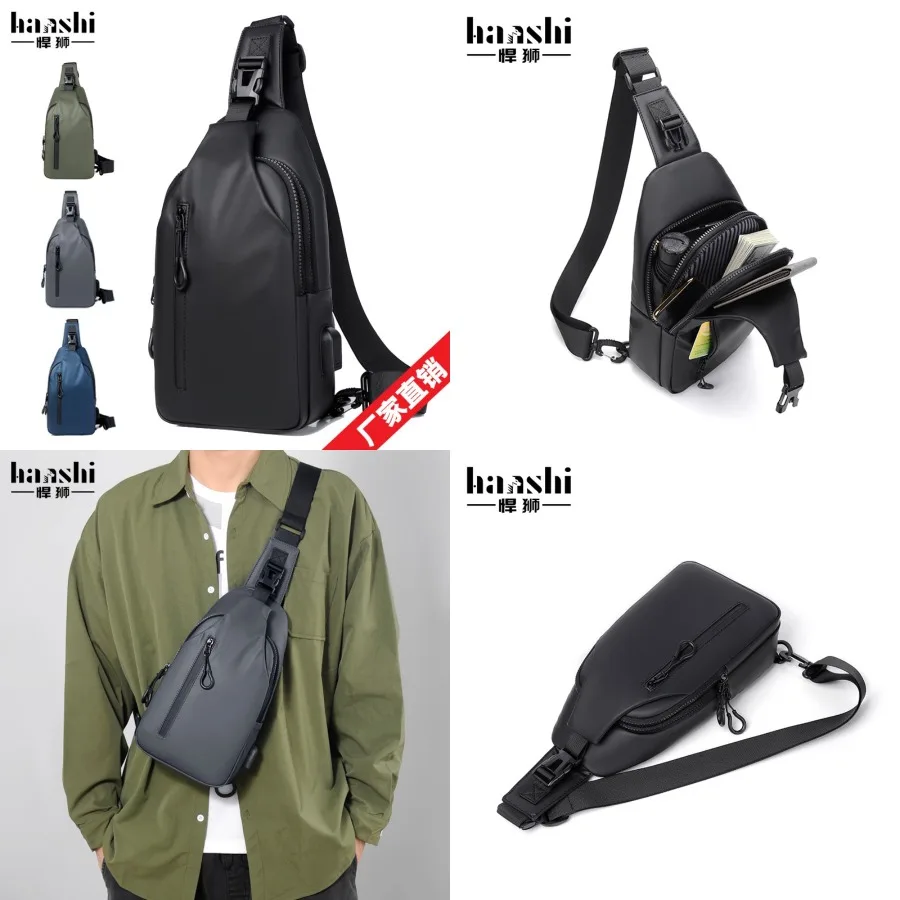 

【New style】Fashionable men's high-end chest bag casual one-shoulder women's -body bag commuting waterproof chest bag travel sho