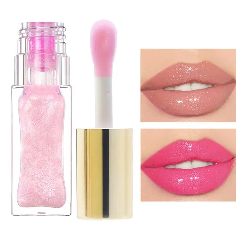 Color Changing Lip Gloss Pearlescent Glassy Lip Oil Natural Moisturizing Lip Balm Reduce Lip Lines Jelly Plump Lips Care