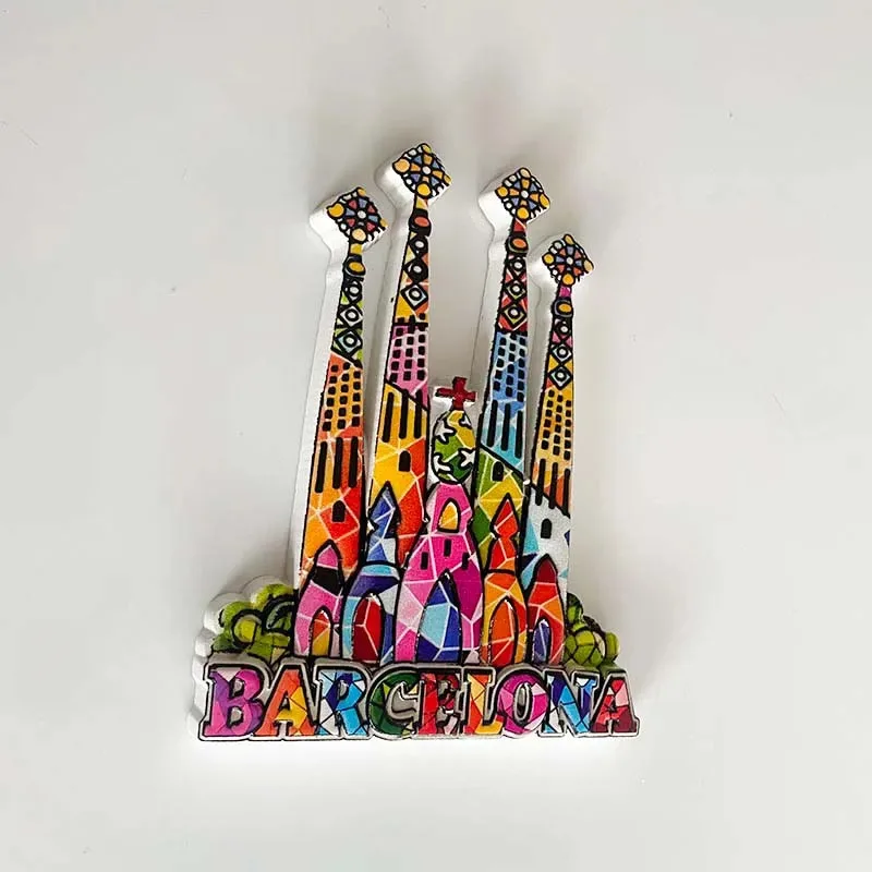 1pc, tourist souvenirs, cathedral, 3D stereoscopic refrigerator, magnet, home decoration items, handicrafts and