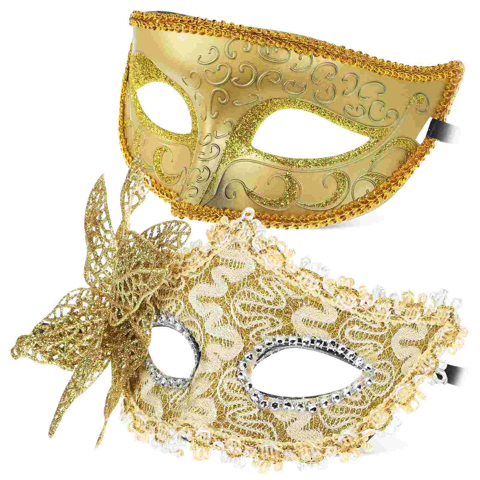 2 pçs máscara carnaval veneziano senhora masquerade festa máscaras maquiagem prop para adultos amantes