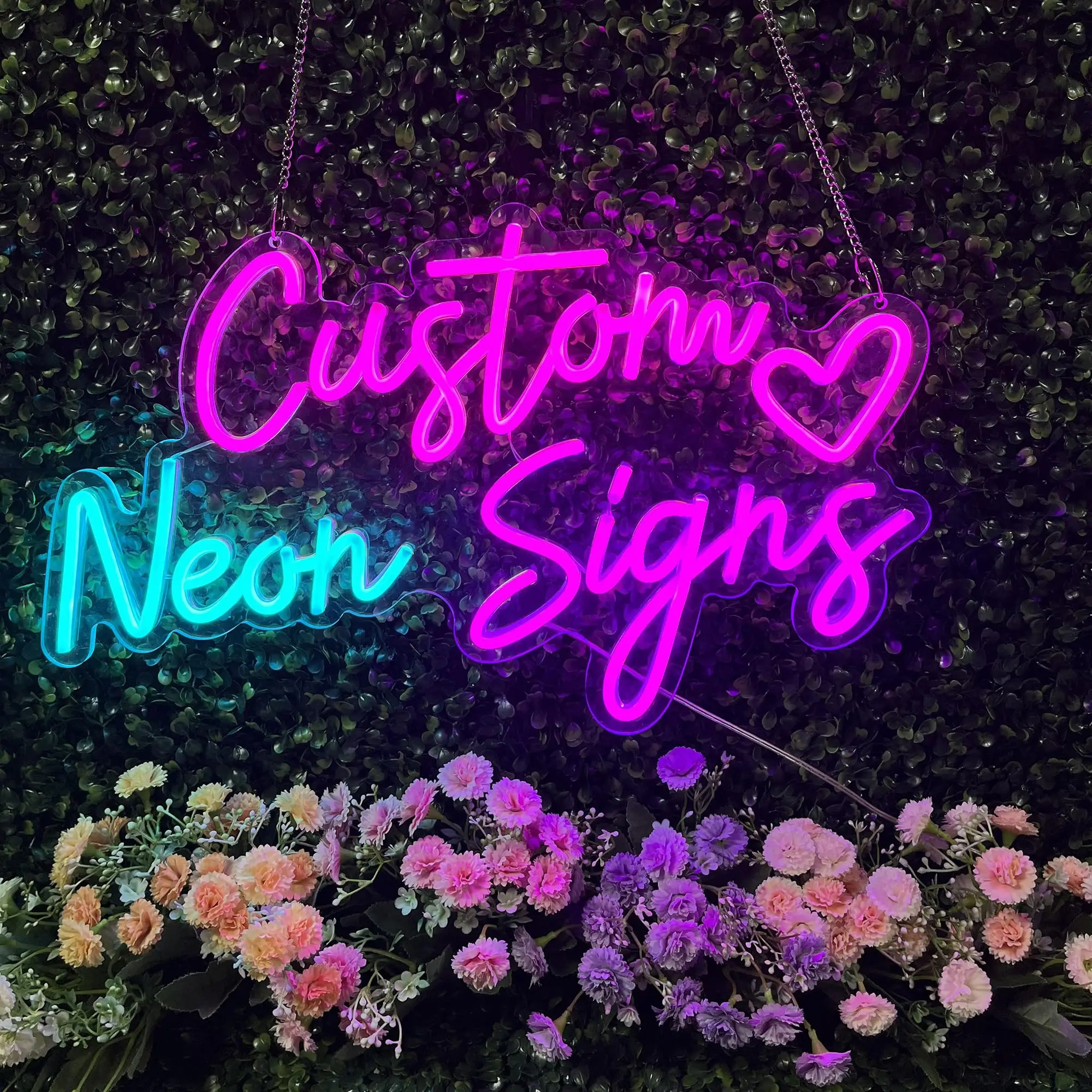 

Personalized Name LED Neon Custom Neon Signs USB Multi Color Font Can Be Used For Manor Wedding Party Bedroom Decoration Gifts