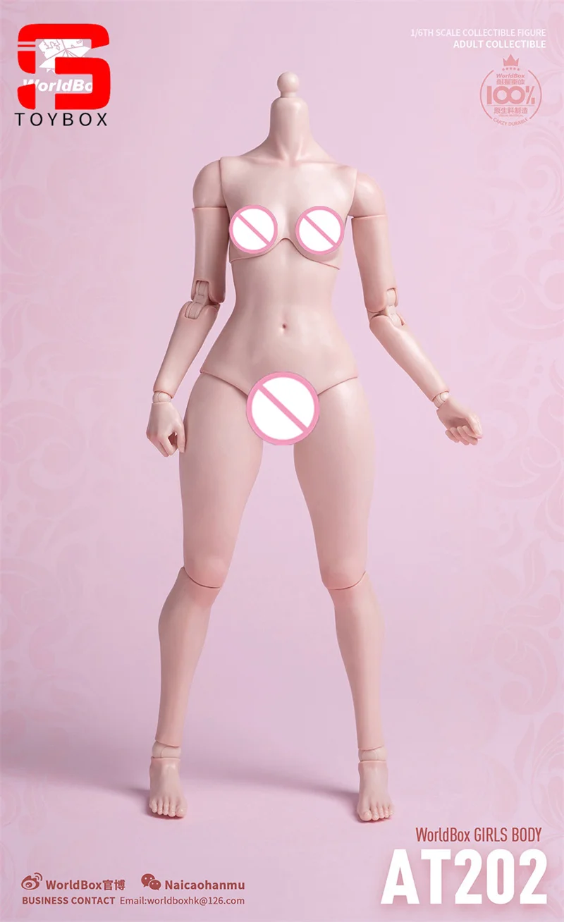 Worldbox – corps Flexible pour fille AT201 AT202, 12 pouces, soldat féminin, peau blanche et bronzée, corps d'action, 1/6