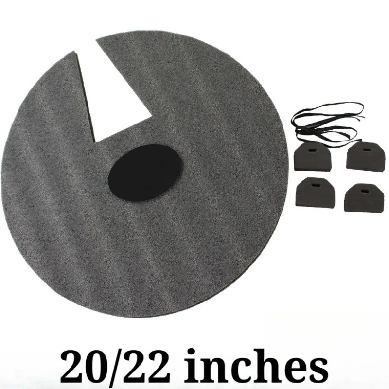 Cloth Single Chip Inch Drum Pad Circular Thicken Durable Shock-absorbing Bottom Drum Soundproof Pad Musical Instrument Accessory