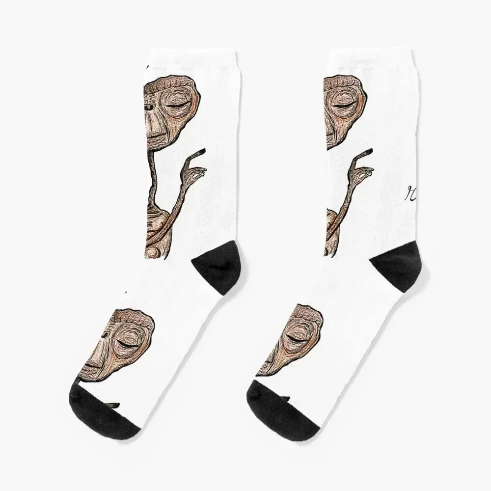 

E.T the Extraterrestrial Socks valentine gift ideas anti slip football moving stockings Women's Socks Men's