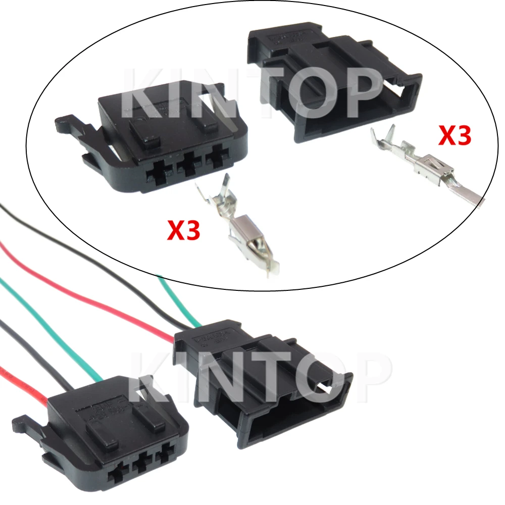 Conector de Cable eléctrico para automóvil, 3 pines, 1-929589-1, 1-929597-1, toma sin sellado, 191972703, 191927713, 1 Juego