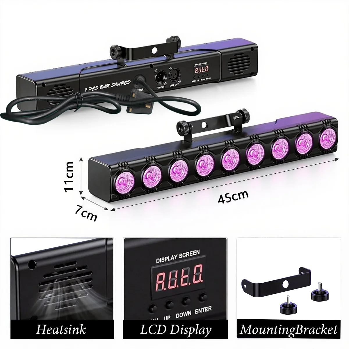 RGBW LED 4IN1 Wall Wash Lamp 36W RGBW Lights Bar Stage Lighting Effect DJ Party Lights Projection Light for Disco Theater