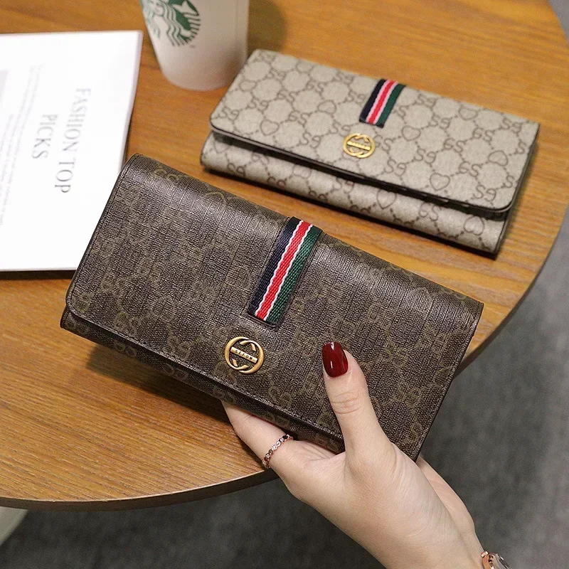 Long large capacity card bag wallet Integrated mobile phone large money storage card holder Women's men's travel wallet