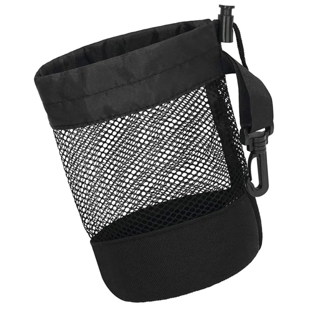 حقيبة شبكية للجولف، حقيبة تخزين كرة التنس، حامل خصر من النايلون المتين، مشبك معدات رياضية، منظم منتقي الكرة #5