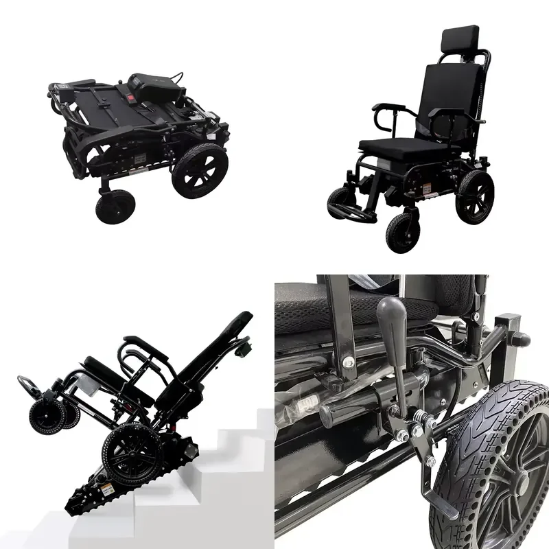 Tracked Electric Folding Stair Platform Climber for Home Use Portable Wheelchair Lift Device