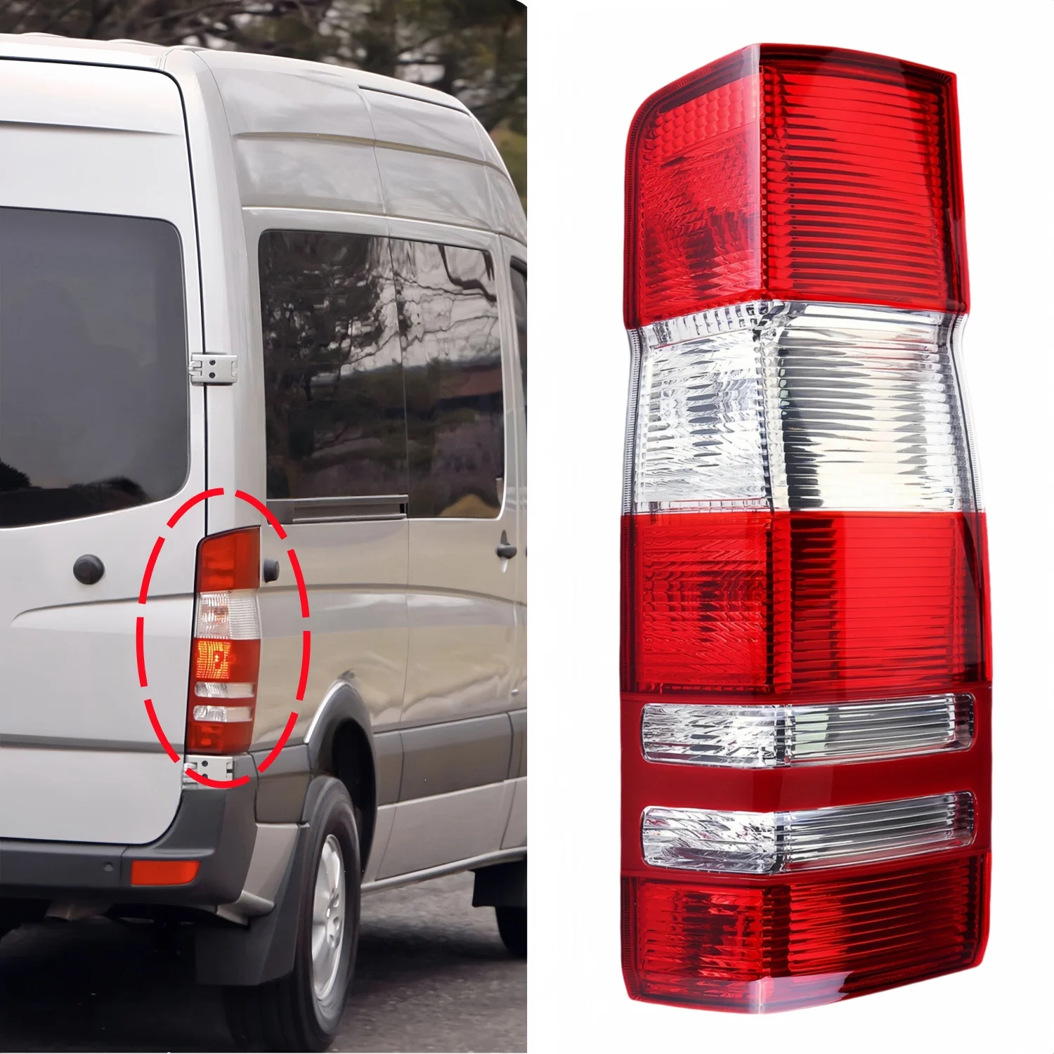 Lâmpada traseira esquerda/direita da luz traseira para Mercedes-Benz Sprinter 2500 3500 2010-2018 9068200264 9068202664   Acessórios para peças automotivas