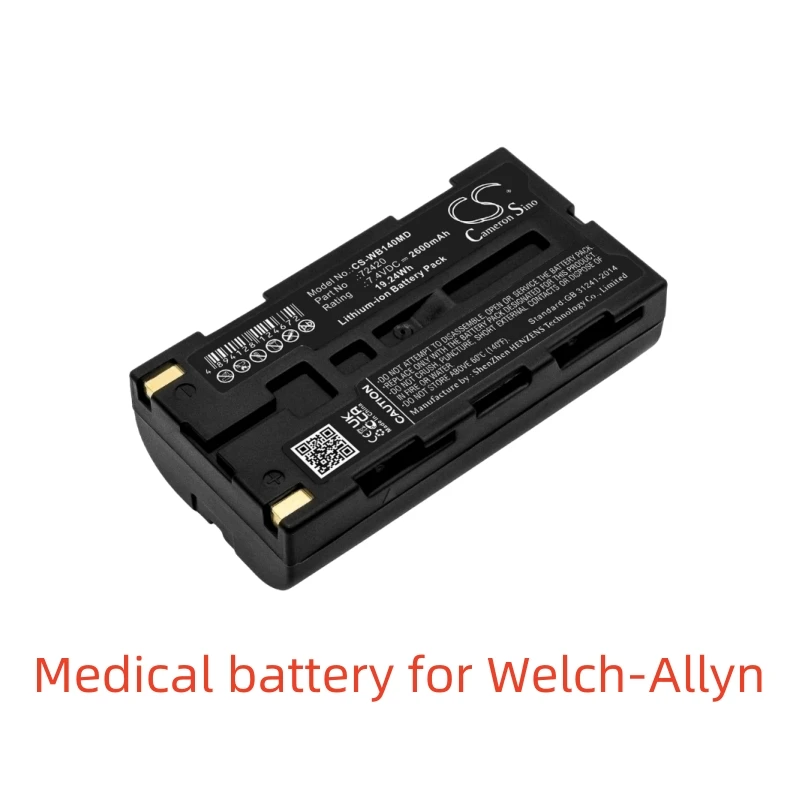 Li-ion Medical battery for Welch-Allyn,7.4V,2600mAh,SureSight 14010,14011,14021,14031,72420