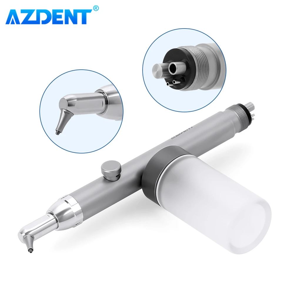 Dental Aluminum Oxide Sandblasting Polisher AZDENT MicroBlaster Water Spray Dentistry Equipment Tool 2/4 Holes with Nozzle