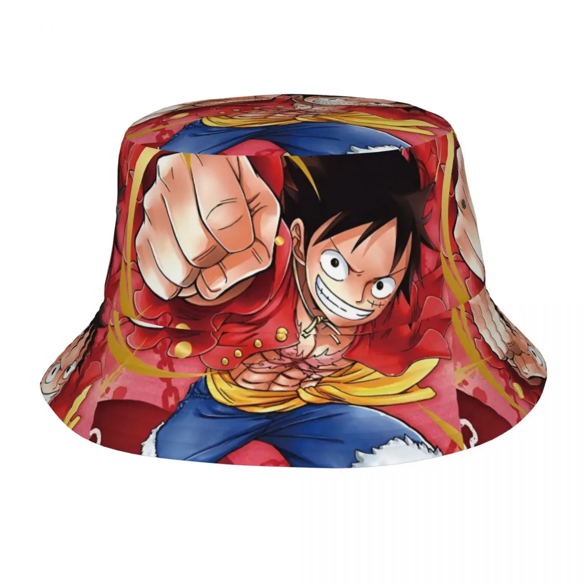 Summer Beach Hatwear One Piece Luffy Stuff Bucket Hat Streetwear Woman Sun Hats Cartoon Bob Lightweight Fishing Caps Camping