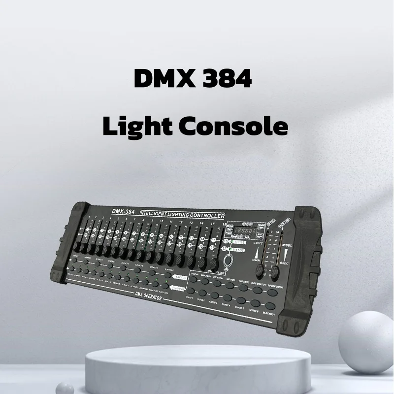 DMX512 Controller 384 Channels DMX Console Professional Stage Lighting Control Equipment for LED Moving Head DJ Laser Disco Par