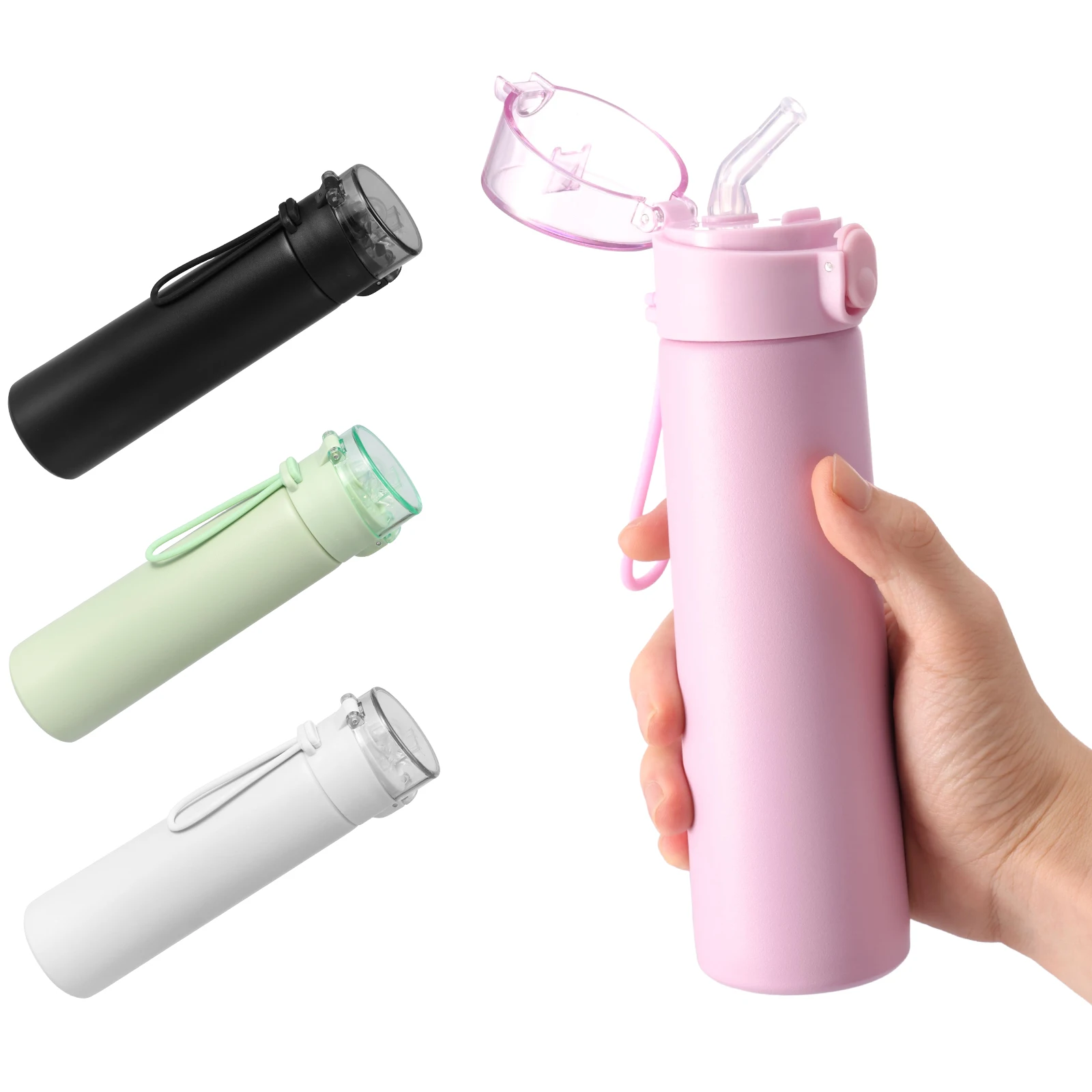 Stainless Steel Water Bottle 150/250 ML Thermos Cup with Straw Mini Travel Water Cup Portable Insulated Water Bottle for Home