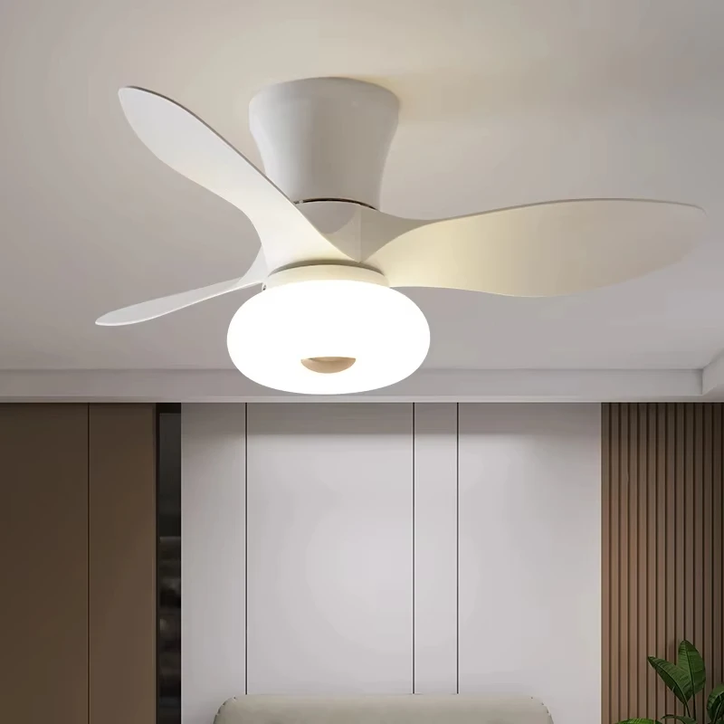 Electric Fan Integrated Ceiling Fan Light Mute Simple Two-Blade Ceiling Fan Fan Light Bedroom Living Room Restaurant Modernity