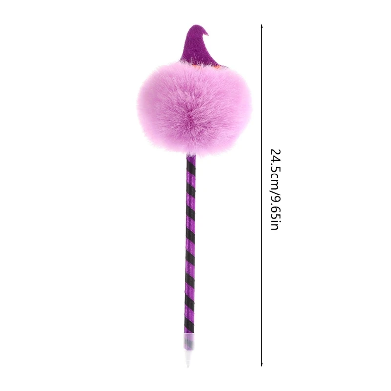 6x/conjunto caneta esferográfica pompons caneta escrita 0.7mm caneta assinatura abóbora caneta óleo caneta