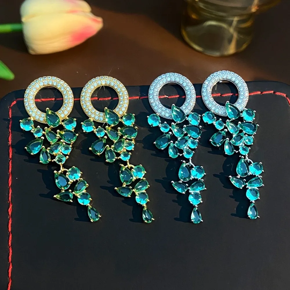 

Silver Needle Circle Tassel Earrings Light Luxury Palace Style Exquisite Earrings Niche High-end Fashion Earrings