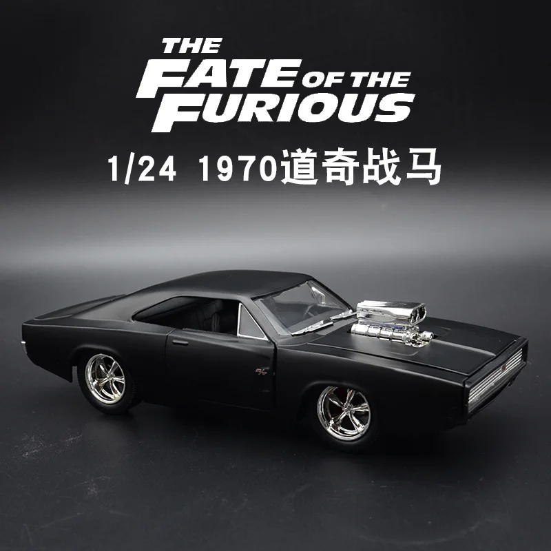 1:24 Fast&Furious 1970 Dodge Charger Car Model Diecast Alloy Horses Muscle Vehicle Models Toy Gift For Collection Z10