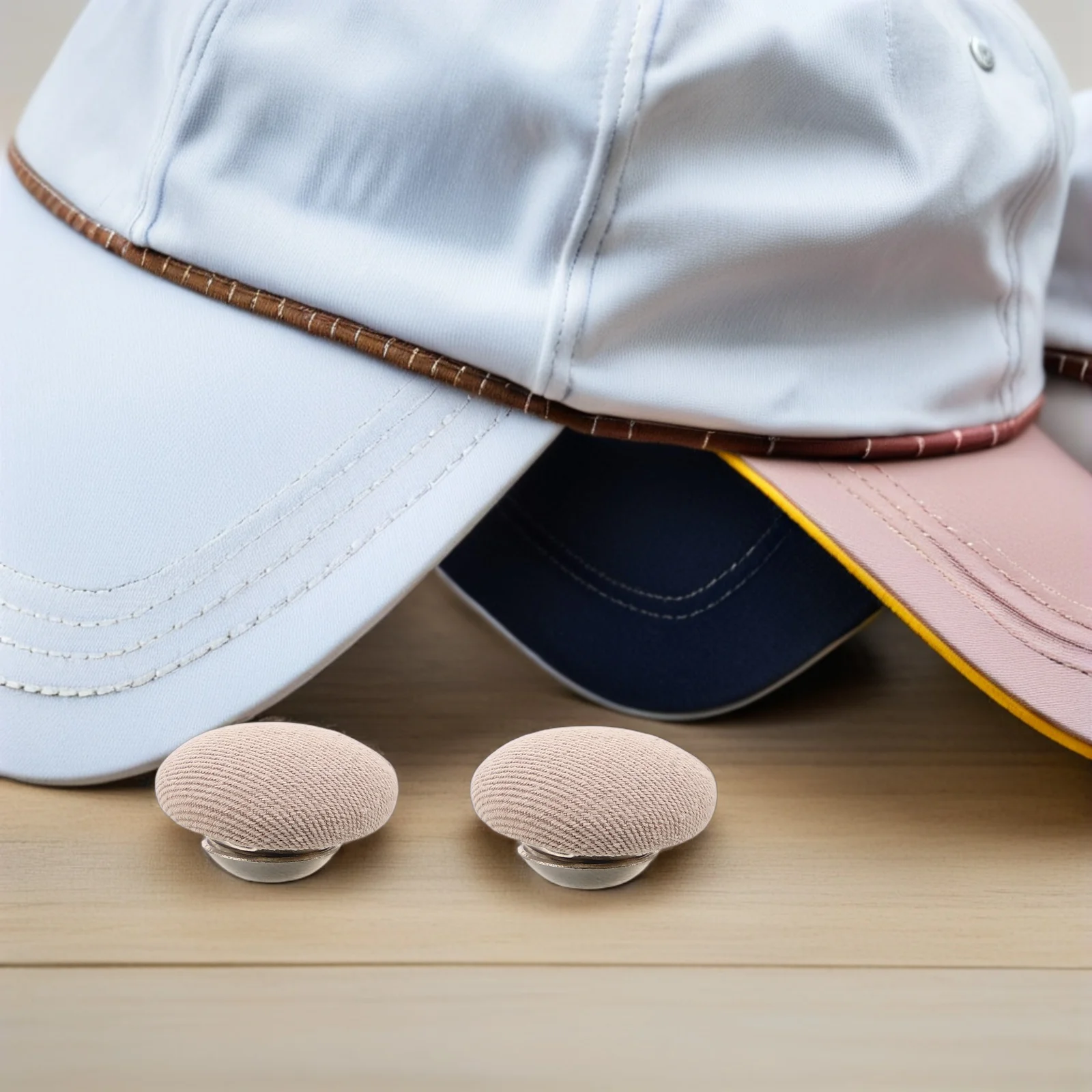 

20pcs Decorative Snap Buttons Hat Buckle Replacement Cloth Covered Fasteners Baseball Cap Shirts Alloy Snaps Top Durable