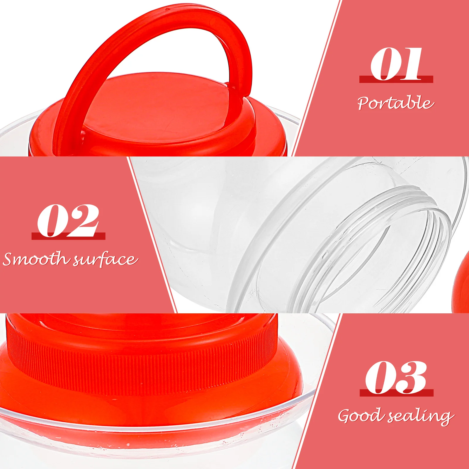 

Pickle Jar Storage Container Transparent Pet Household Airtight Plastic Safe Material Sturdy Durability Food Grade