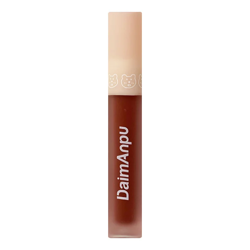 Laca de labios de terciopelo mate, lápiz labial blanco impermeable e hidratante, corazón rosa, caramelo, tomate