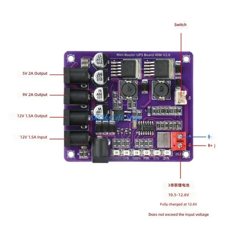modulo-alimentacao-12-v-precisao-e65e-com-precisao-saida-99-para-dispositivos-eletronicos