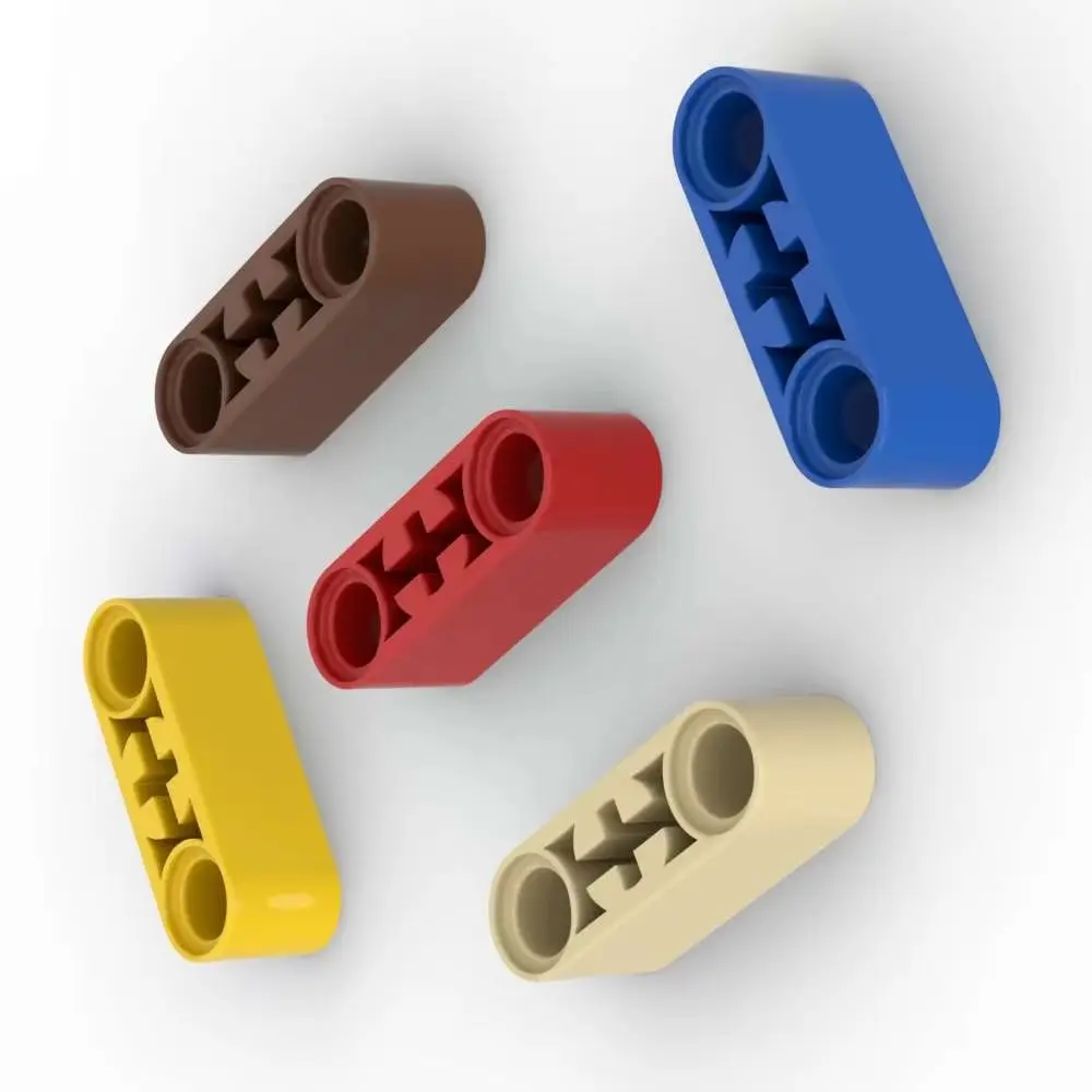 MOC 10PCS Liftarm Thick 7229 1x3 Axle Hole Building Blocks Kit House Connect Bricks Particle Puzzle Toys Children Birthday Gifts