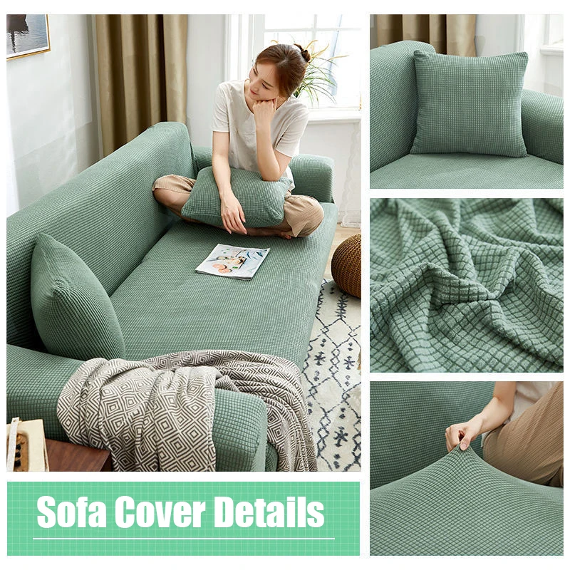 Jacquard Elastic Sofa Cover for Living Room Anti-dirty Washable ArmChair Sofa Slipcover Protector Home Couch Decor 1/2/3/4 Seat