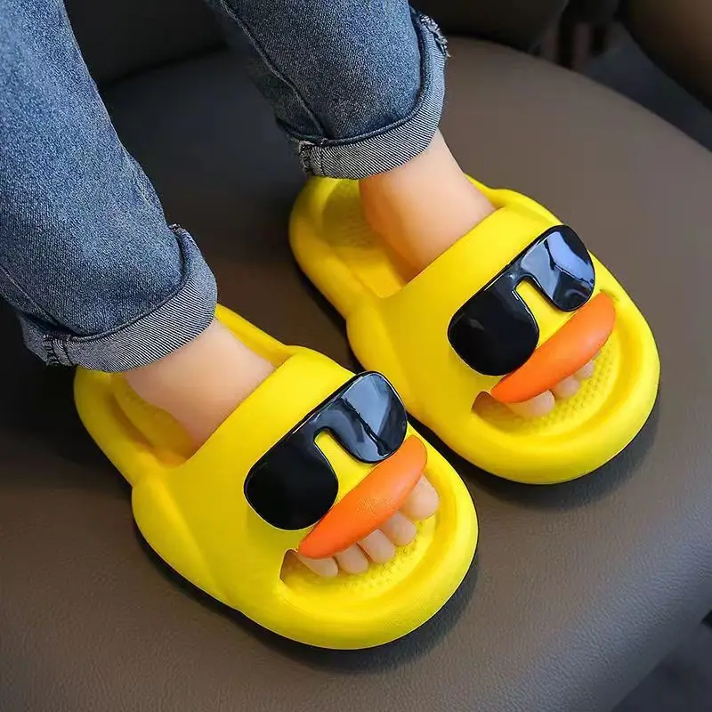 Summer Children Slippers Kids Cute Indoor Home Slides Non-slip Bathroom Shoes Soft Beach Sandals Slippers Boys Girls Flip Flops