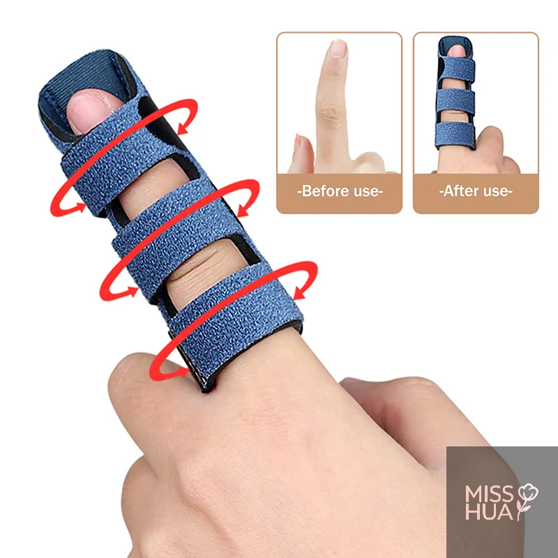 HUA قابل للتعديل إصبع مصحح جبيرة لوح فولاذي لتخفيف الآلام إصبع هدفين دعم جبيرة اليد إصلاح حزام حامي تنفس #3