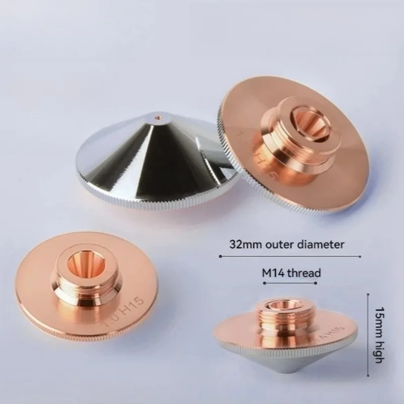Laser Nozzles, Han's Laser Cutting Nozzles, Fiber Optic Cutting Heads, Copper Nozzles, Single-layer 32mm, Double-layer 1.5mm, La