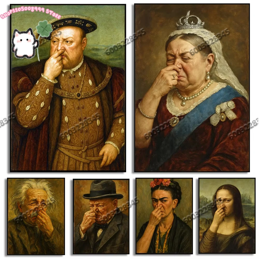 

1 шт., забавные художественные постеры, забавные знаменитости, холст, картина, настенные художественные фотографии, современное украшение для ванной комнаты, безрамное