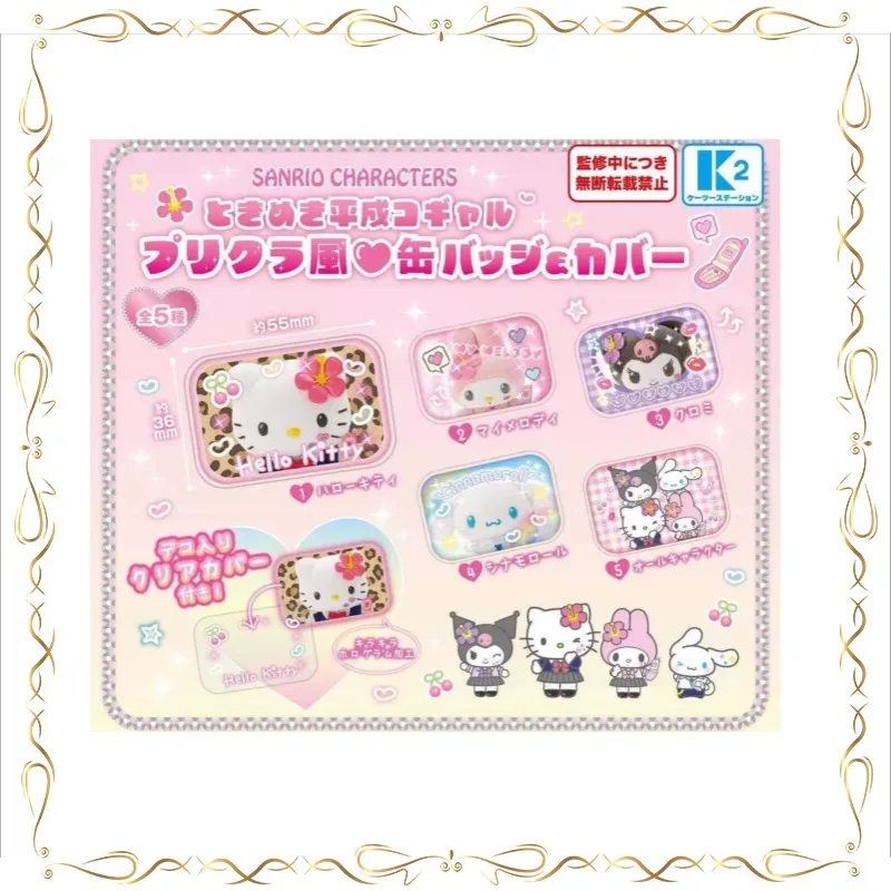 

Hello Kitty Gashapon Cute Cartoon Originality Portable Badge Protective Cover Fashion Delicate Action Figure Model Toys Gifts