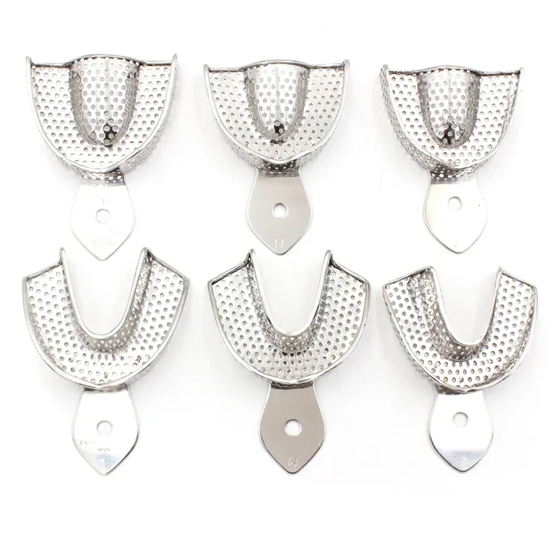 صينية انطباع الأسنان من الفولاذ المقاوم للصدأ، صواني تشكيل الأسنان القابلة للتعقيم لأدوات طبيب الأسنان الاحترافية