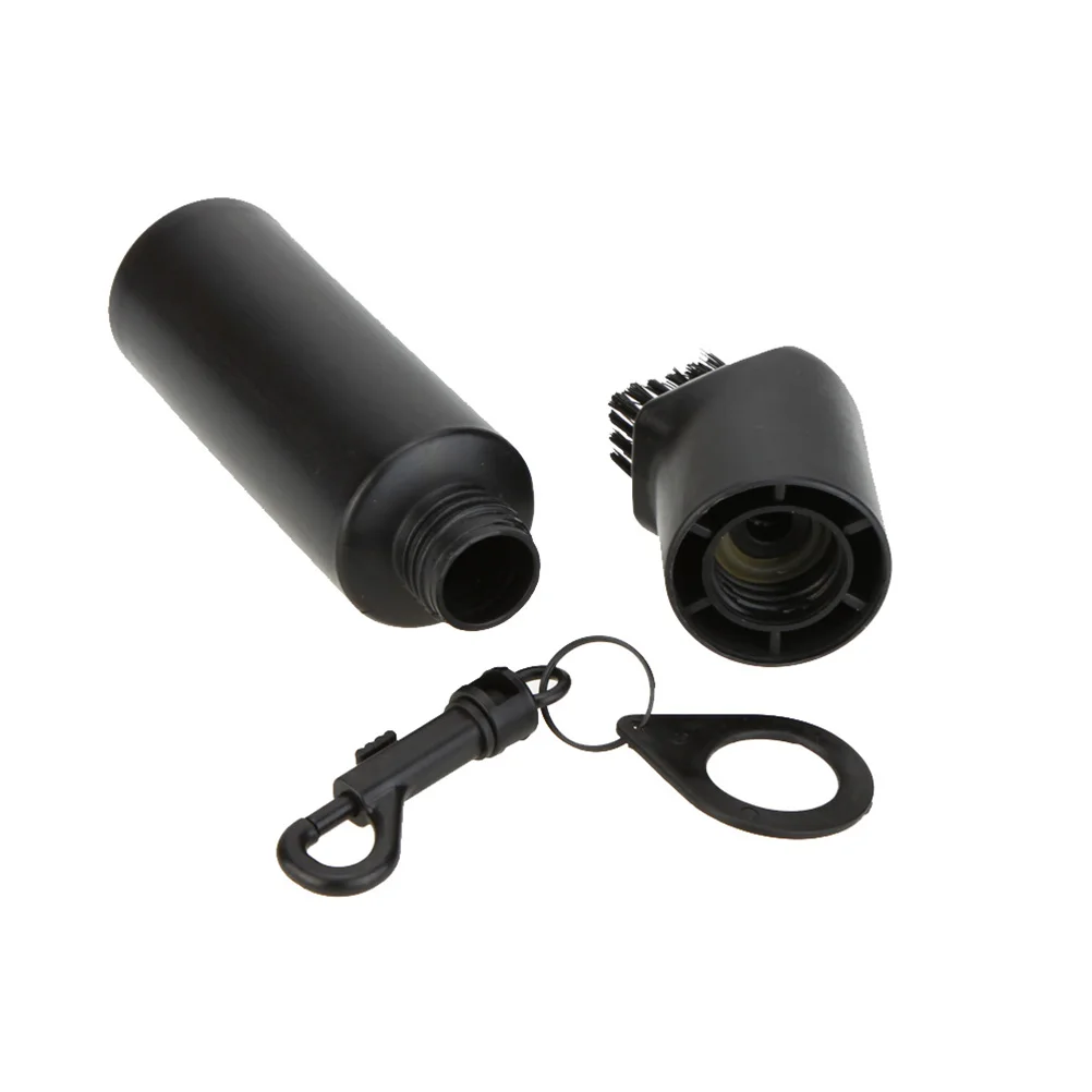 

2Pcs Golf Club Ball Cleaning Brush Black Plastic Bottle 150Ml Spray Cleaner Easy to Carry Clubs Cleaning Brush